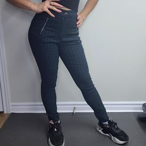 Hollister Dark Blue and Green Plaid Pants